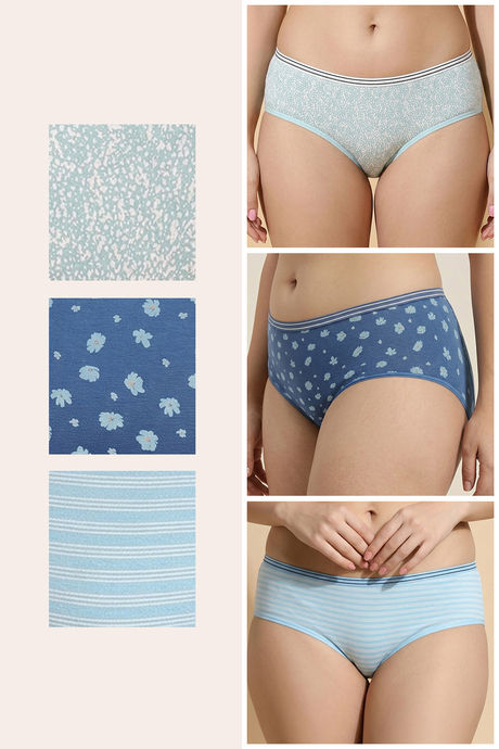 Zivame Regular Rise Full Coverage Hipster Panty (Pack of 3) - Multicolor — image 2